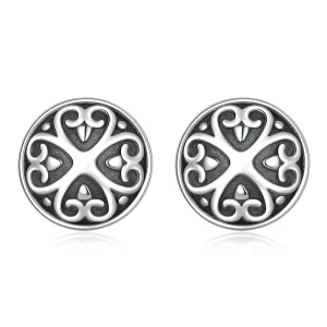 Pandora Style Retro Patroon Oorknopjes - SCE1396 (afbeelding voor) Pandora Style Retro Patroon Oorknopjes - SCE1396