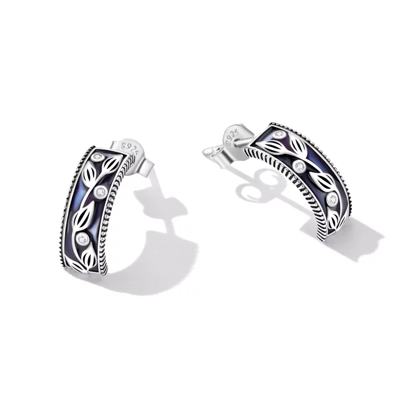 (afbeelding voor) Pandora Style Retro Patroon Oorknopjes - SCE1415 - Bekijken 2