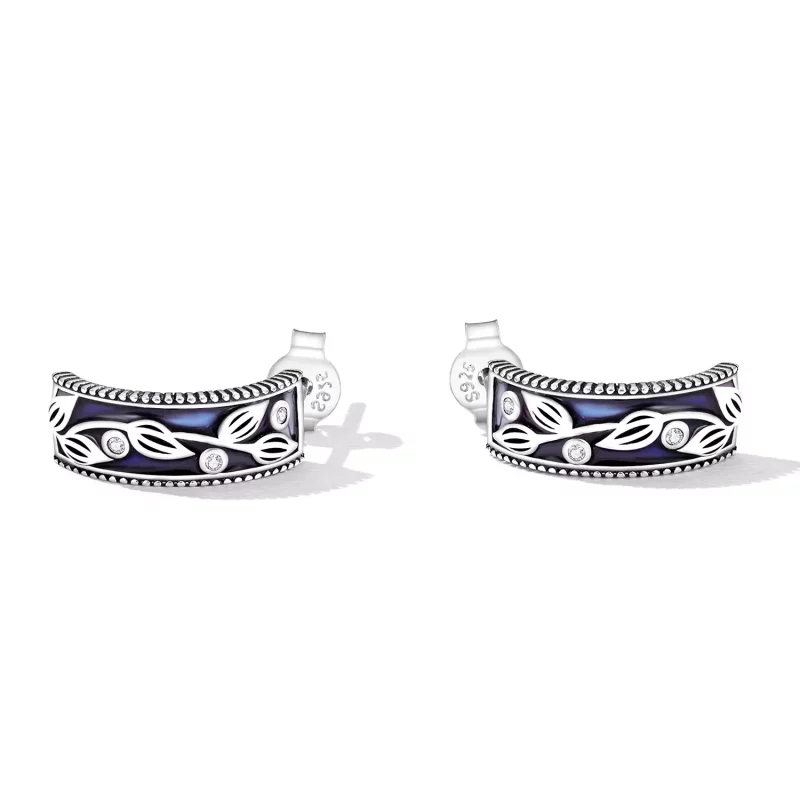 (afbeelding voor) Pandora Style Retro Patroon Oorknopjes - SCE1415 - Bekijken 4