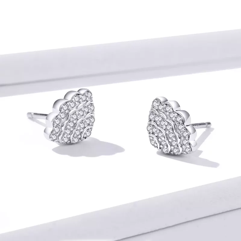 (afbeelding voor) Pandora Style Romantische Shell Oorknopjes - BSE342 - Bekijken 2