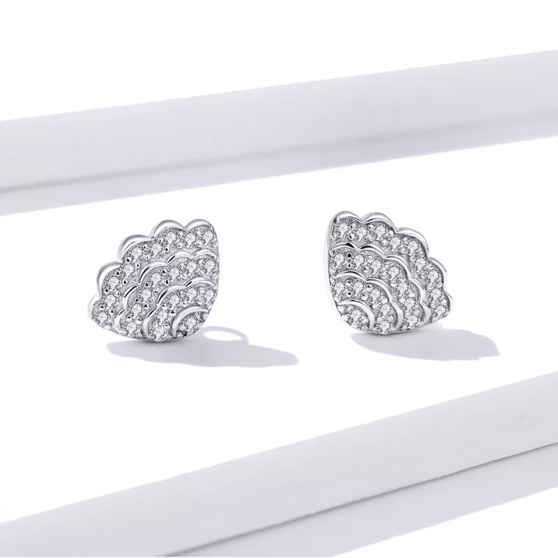(afbeelding voor) Pandora Style Romantische Shell Oorknopjes - BSE342 - Bekijken 3
