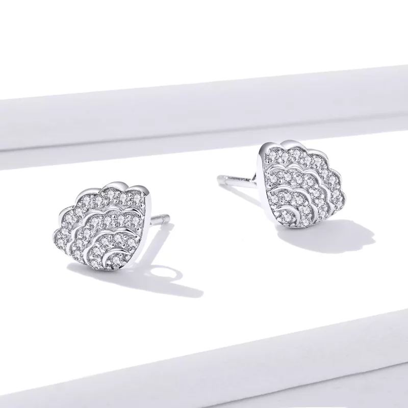 (afbeelding voor) Pandora Style Romantische Shell Oorknopjes - BSE342 - Bekijken 4