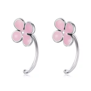 Pandora Style Roze Bloemen Oorknopjes - SCE1286 (afbeelding voor) Pandora Style Roze Bloemen Oorknopjes - SCE1286