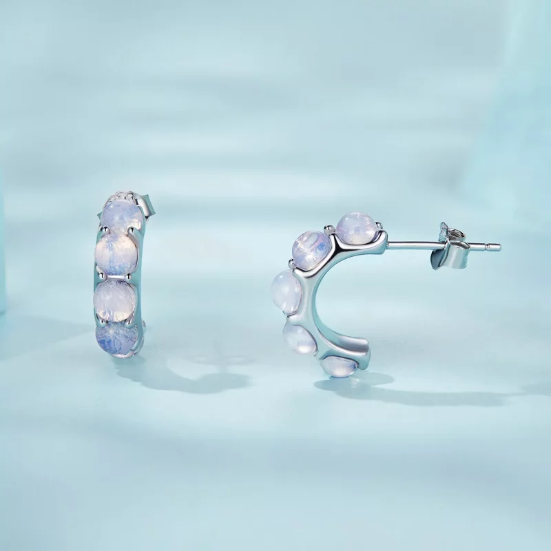 (afbeelding voor) Pandora Style Roze Glas Oorknopjes - SCE1452 - Bekijken 2