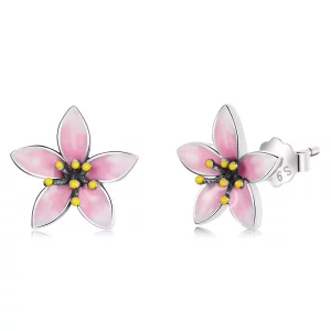 Pandora Style Roze Sakura Oorknopjes - SCE1273 (afbeelding voor) Pandora Style Roze Sakura Oorknopjes - SCE1273