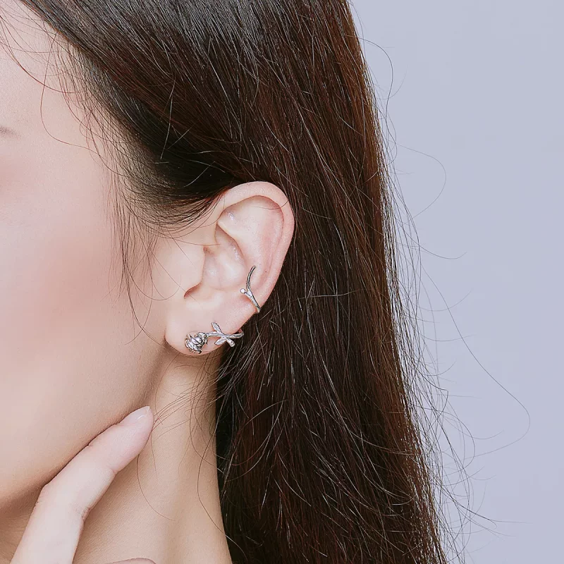 (afbeelding voor) Pandora Style Rozen Oorknopjes - BSE238 - Bekijken 3