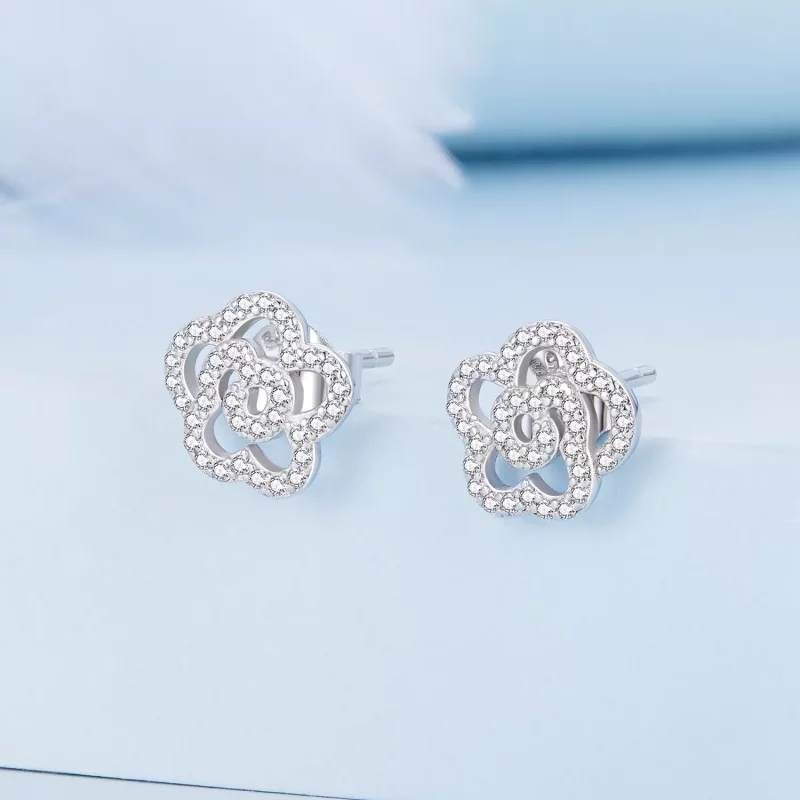 (afbeelding voor) Pandora Style Rozen Oorknopjes - BSE712 - Bekijken 2