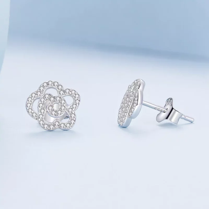 (afbeelding voor) Pandora Style Rozen Oorknopjes - BSE712 - Bekijken 4
