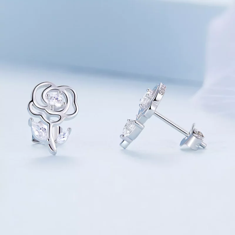 (afbeelding voor) Pandora Style Rozen Oorknopjes - BSE714 - Bekijken 4