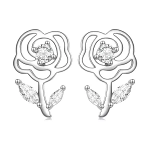 Pandora Style Rozen Oorknopjes - BSE714 (afbeelding voor) Pandora Style Rozen Oorknopjes - BSE714