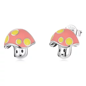 Pandora Style Schattige kleine paddenstoel Oorknopjes - SCE1336 (afbeelding voor) Pandora Style Schattige kleine paddenstoel Oorknopjes - SCE1336