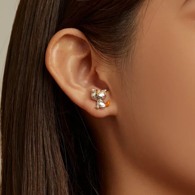 (afbeelding voor) Pandora Style Schattige Vos Oorknopjes - SCE1373 - Bekijken 7