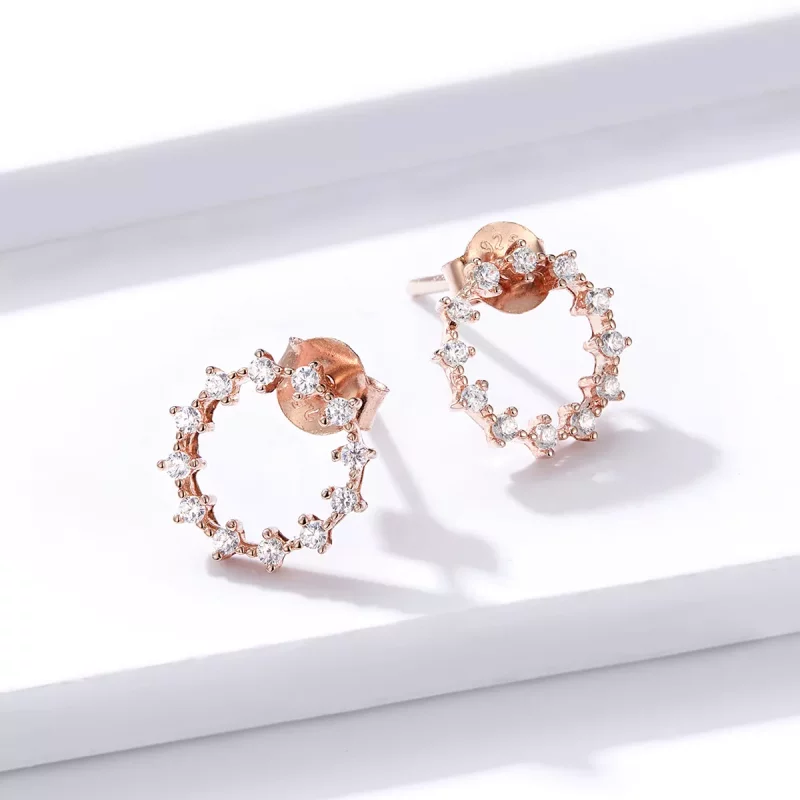 (afbeelding voor) Pandora Style Shimmer Geometrie Oorknopjes - BSE323 - Bekijken 2