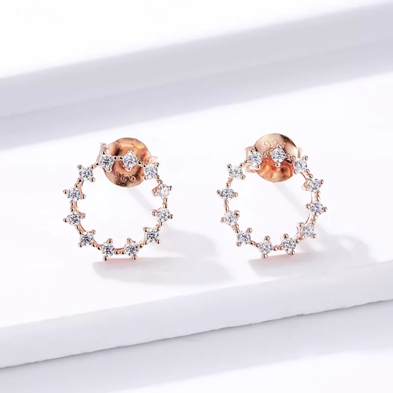 (afbeelding voor) Pandora Style Shimmer Geometrie Oorknopjes - BSE323 - Bekijken 4