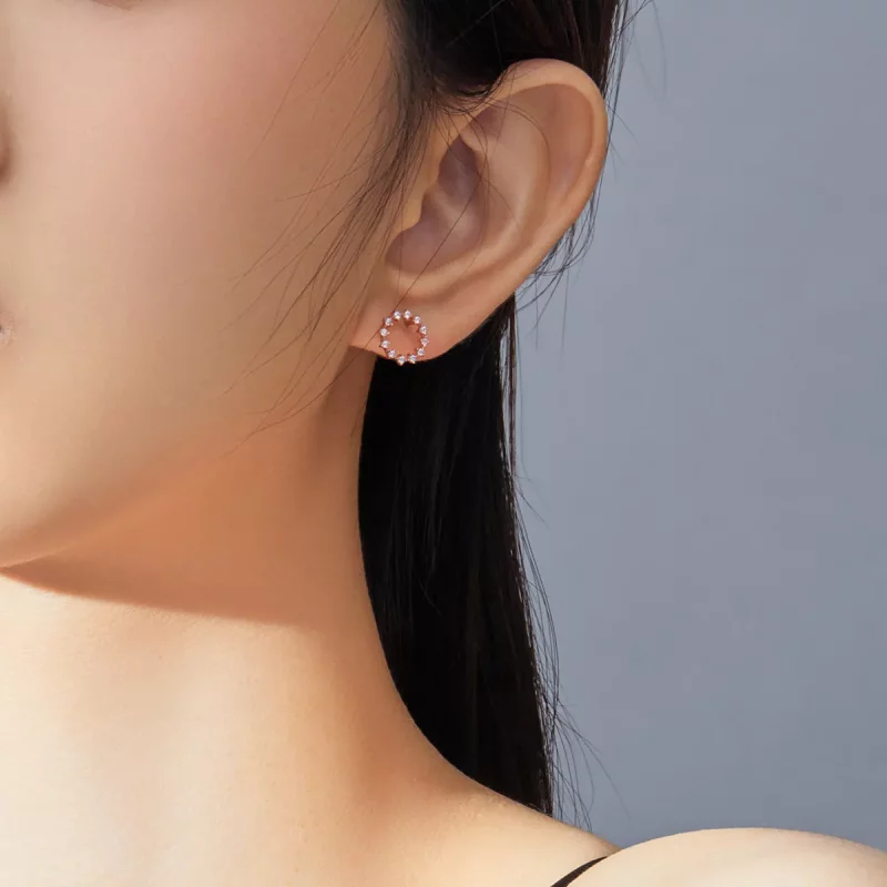 (afbeelding voor) Pandora Style Shimmer Geometrie Oorknopjes - BSE323 - Bekijken 5
