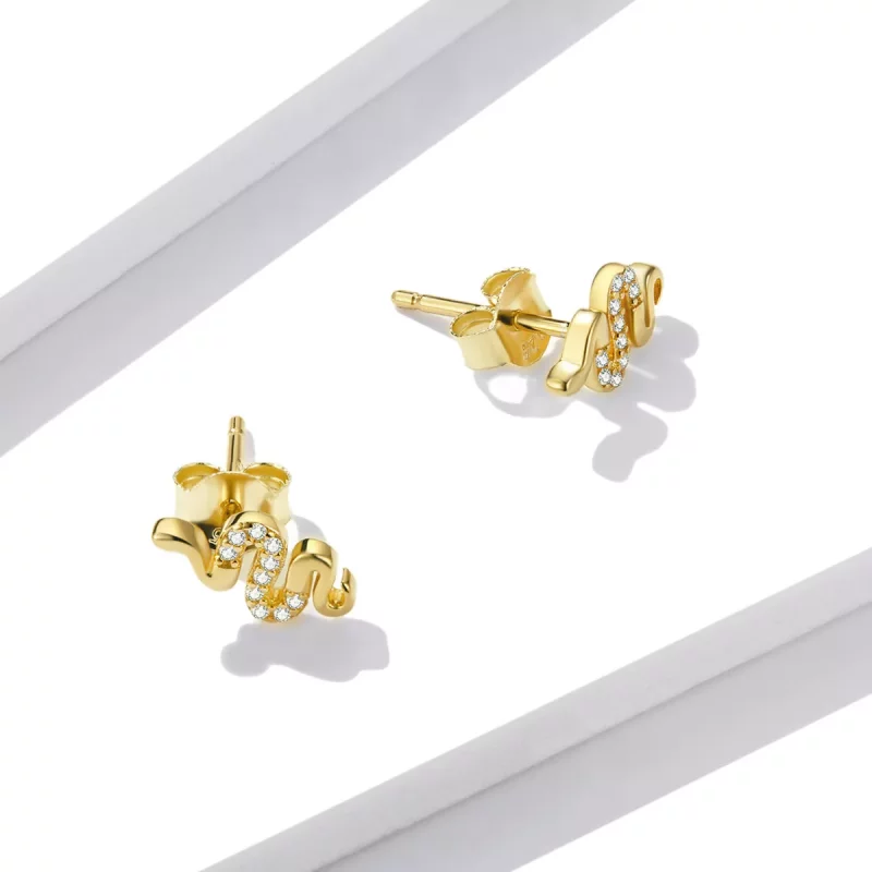 (afbeelding voor) Pandora Style Spirit Slang Oorknopjes - BSE526 - Bekijken 2