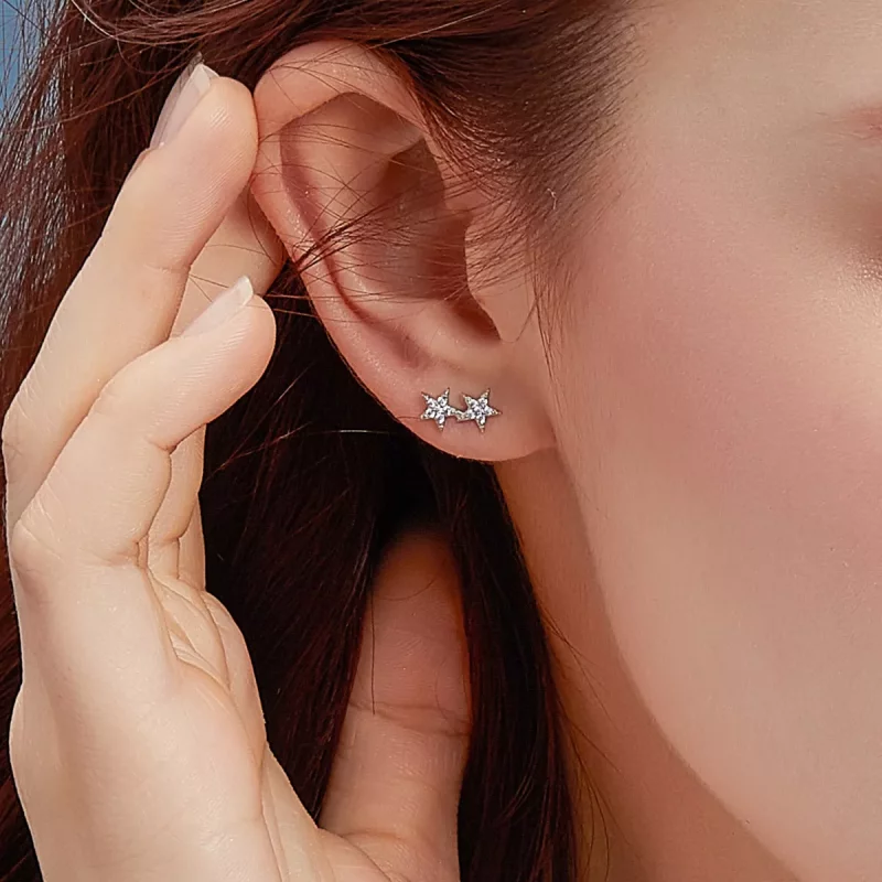 (afbeelding voor) Pandora Style Star Series - Meteoor Oorknopjes - BSE087 - Bekijken 8