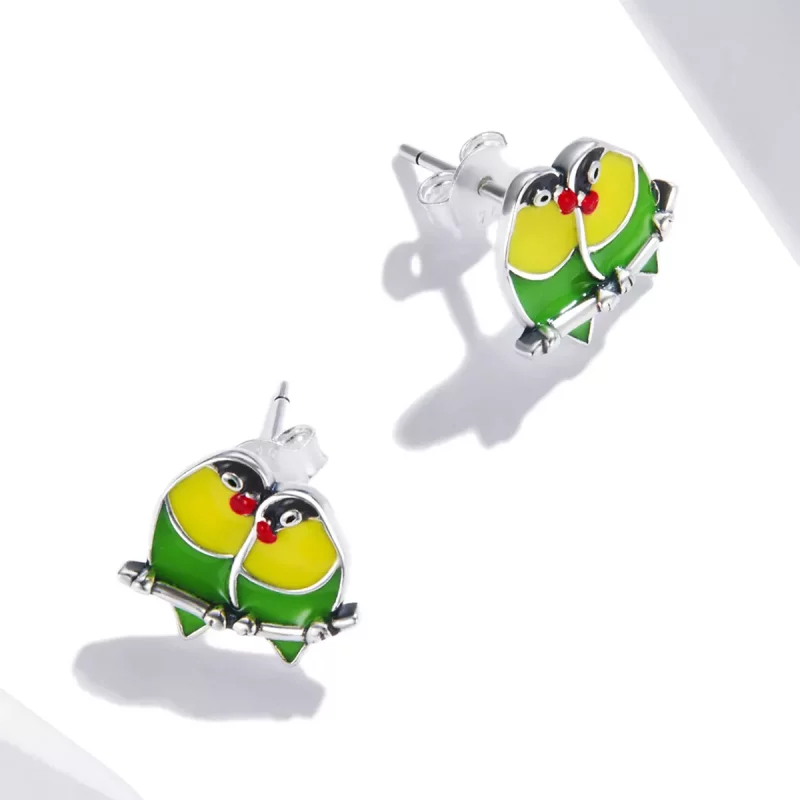 (afbeelding voor) Pandora Style Twee Wielewaal Oorknopjes - SCE1278 - Bekijken 3
