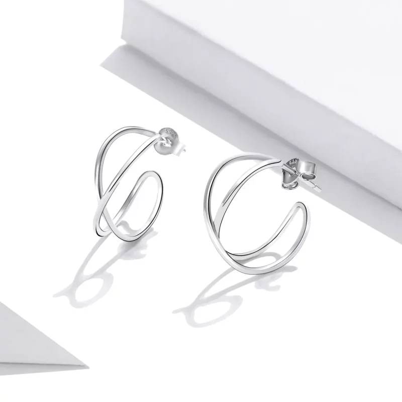 (afbeelding voor) Pandora Style Verweven liefde Oorknopjes - SCE1195 - Bekijken 4