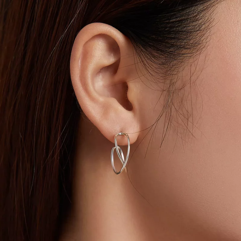(afbeelding voor) Pandora Style Verweven liefde Oorknopjes - SCE1195 - Bekijken 5