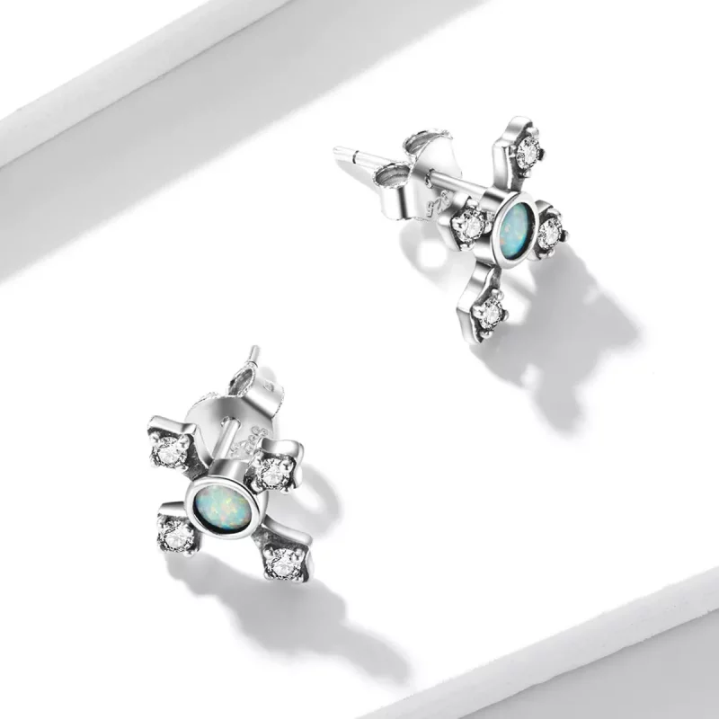 (afbeelding voor) Pandora Style Vintage Kruis Oorknopjes - BSE555 - Bekijken 2