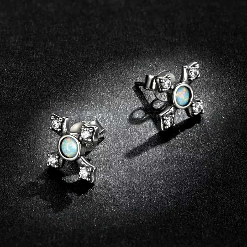 (afbeelding voor) Pandora Style Vintage Kruis Oorknopjes - BSE555 - Bekijken 5