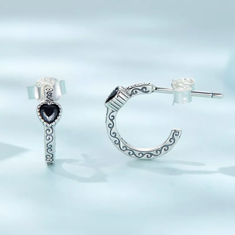 (afbeelding voor) Pandora Style Vintage Zwart Zirkoon Oorknopjes - SCE1520 - Bekijken 3