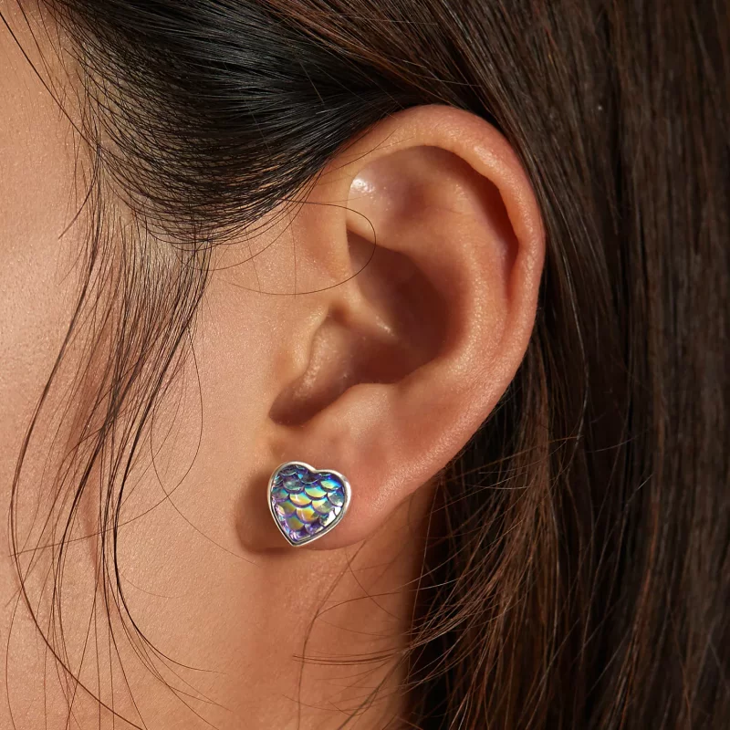 (afbeelding voor) Pandora Style Vis Schaal Hart Oorknopjes - SCE1300 - Bekijken 6
