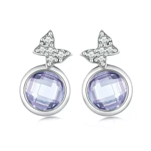 (afbeelding voor) Pandora Style Vlinder Oorknopjes - BSE703