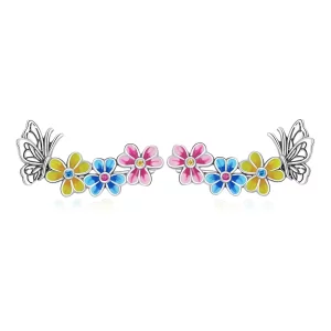 (afbeelding voor) Pandora Style Vlinderbloem Oorknopjes - SCE1393