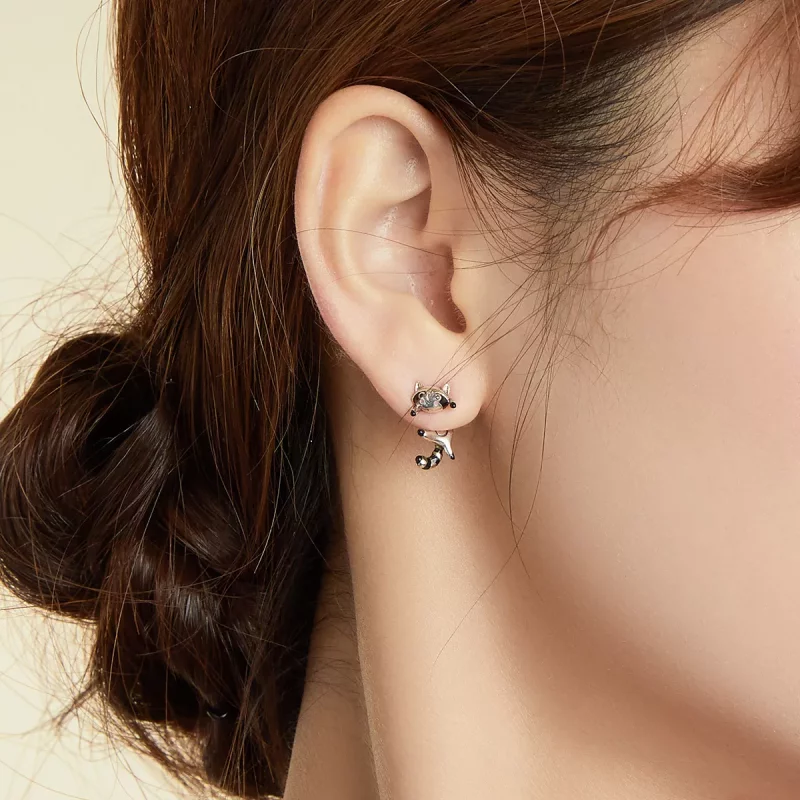 (afbeelding voor) Pandora Style Wasbeer Oorknopjes - SCE990 - Bekijken 6