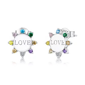 (afbeelding voor) Pandora Style Zoete Liefde Oorknopjes - SCE892