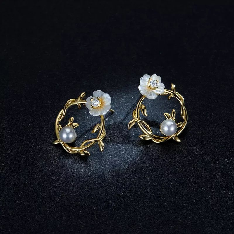 (afbeelding voor) Pandora Style Zomer bloemen Oorknopjes - BSE309 - Bekijken 5