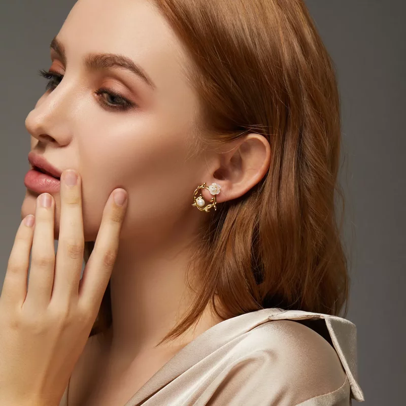 (afbeelding voor) Pandora Style Zomer bloemen Oorknopjes - BSE309 - Bekijken 6