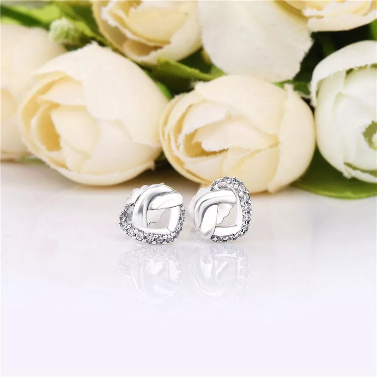 (afbeelding voor) Pandora Knotted Hearts Oorbellen - 298019CZ - Bekijken 2