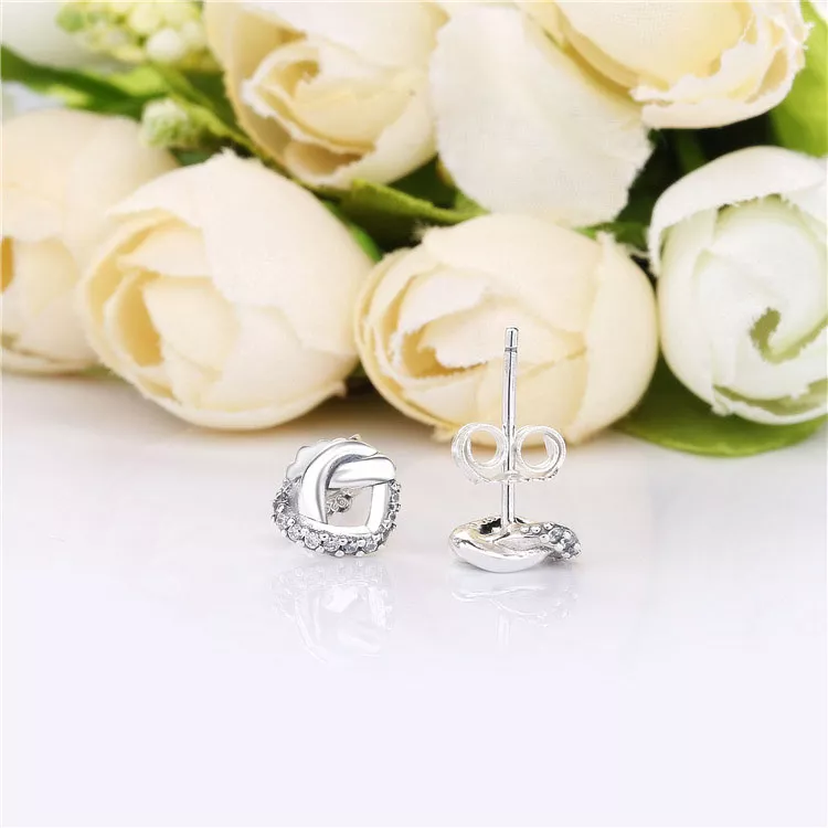 (afbeelding voor) Pandora Knotted Hearts Oorbellen - 298019CZ - Bekijken 3