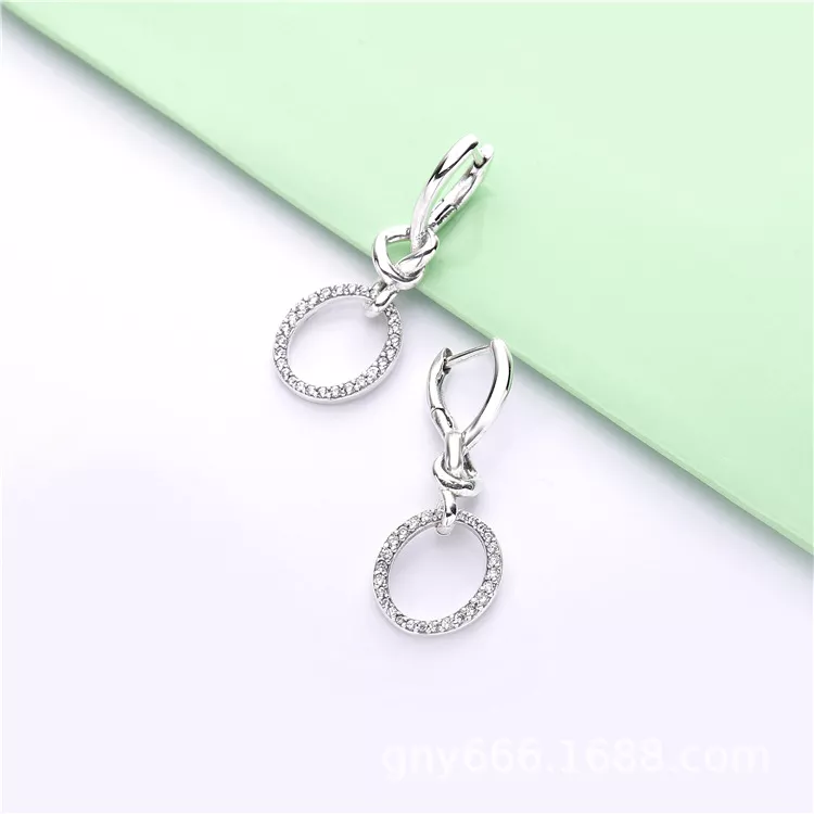 (afbeelding voor) Pandora Knotted Hearts Oorbellen - 298110CZ - Bekijken 3