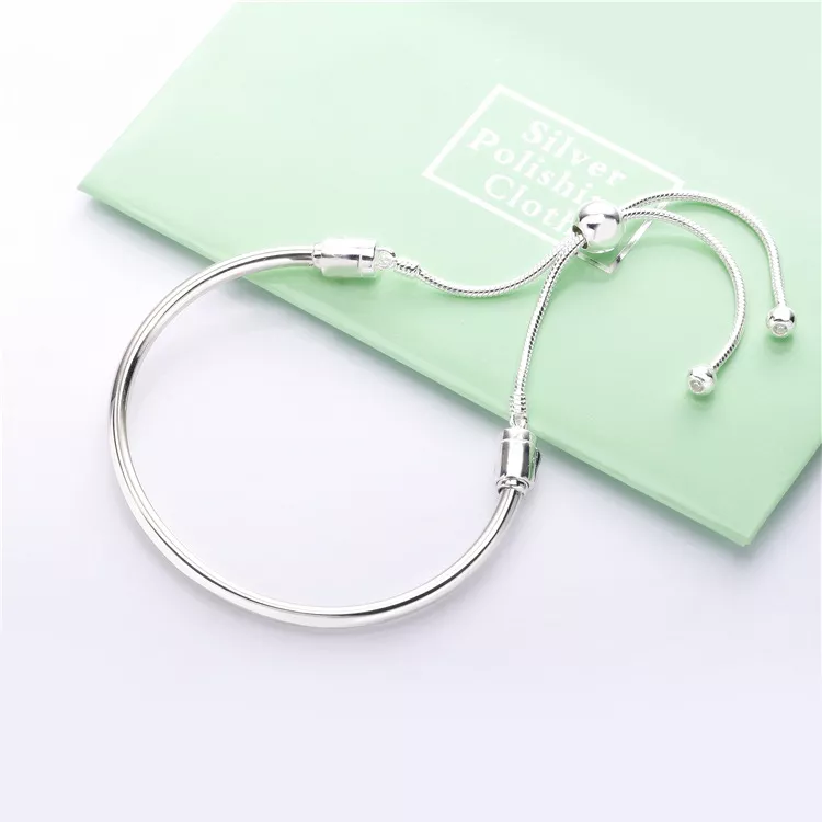 (afbeelding voor) Pandora Moments Silver Sliding Bangle - 597953CZ - Bekijken 2