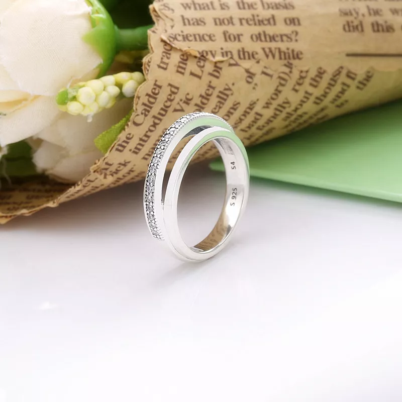 (afbeelding voor) Pavé ring Met Drie Banden 199040c01 - Bekijken 2
