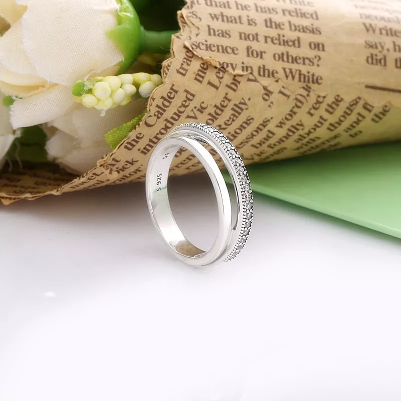 (afbeelding voor) Pavé ring Met Drie Banden 199040c01 - Bekijken 3