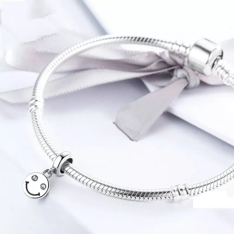 (afbeelding voor) Pandora Style Tweekleurige smiley Hangende Bedel - SCC258 - Bekijken 3
