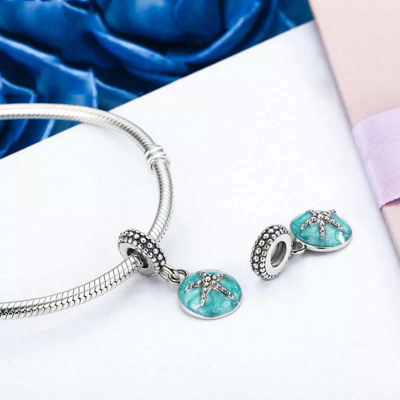 (afbeelding voor) Pandora Style Zomerstijl Blauwe Zee Hangende Bedel - SCC136 - Bekijken 3