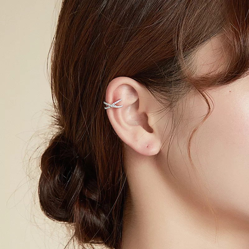 (afbeelding voor) Pandora Style Kruis Oorclip - SCE997-A - Bekijken 2