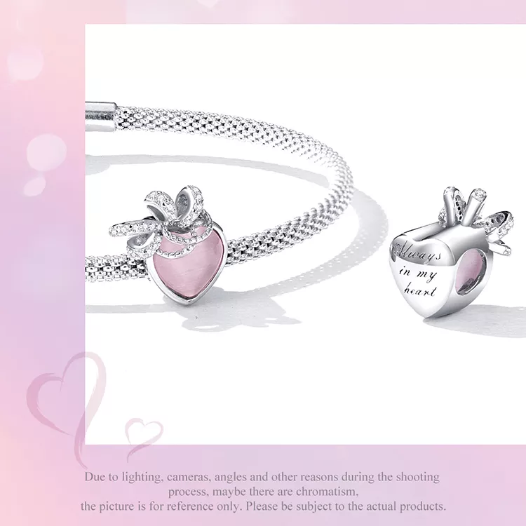 (afbeelding voor) Pandora Style Roze Hart Bedel - SCC2261 - Bekijken 3