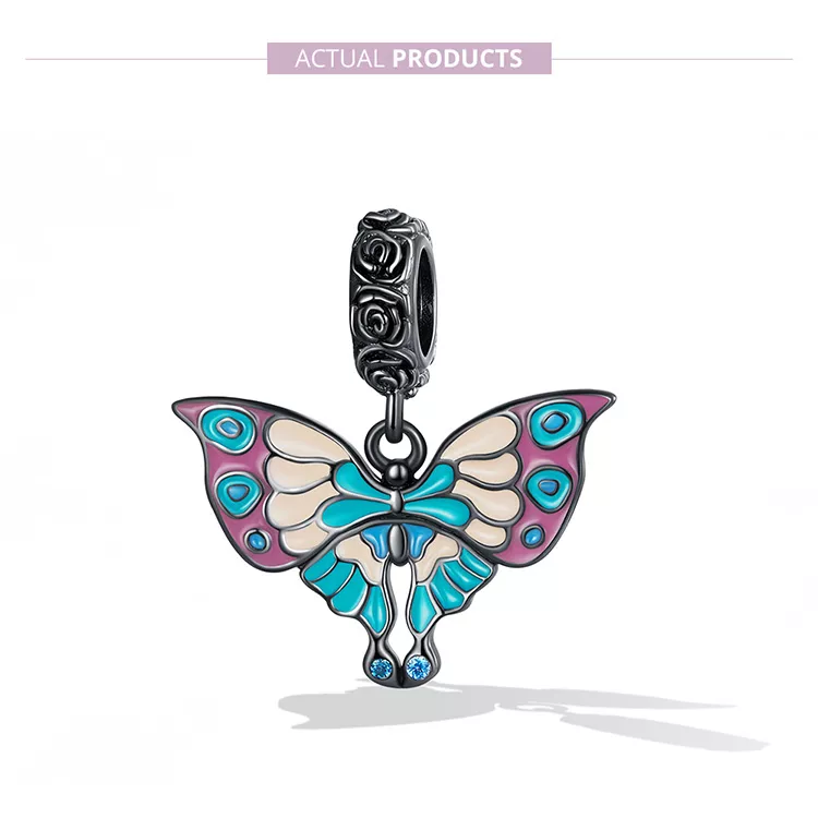 (afbeelding voor) Pandora Style Artistieke Vlinder Hangende Bedel - SCC2240 - Bekijken 7