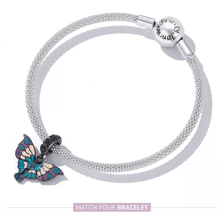 (afbeelding voor) Pandora Style Artistieke Vlinder Hangende Bedel - SCC2240 - Bekijken 8