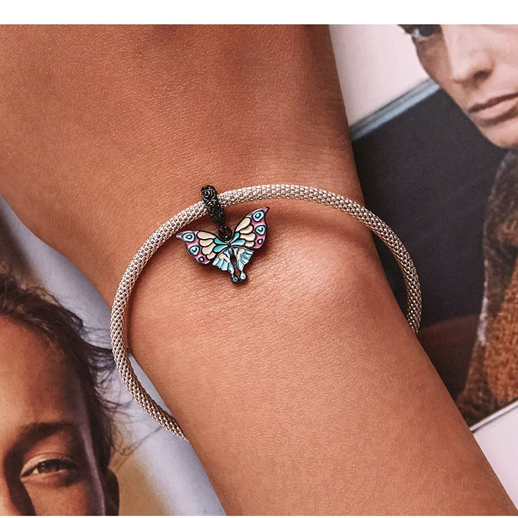 (afbeelding voor) Pandora Style Artistieke Vlinder Hangende Bedel - SCC2240 - Bekijken 9
