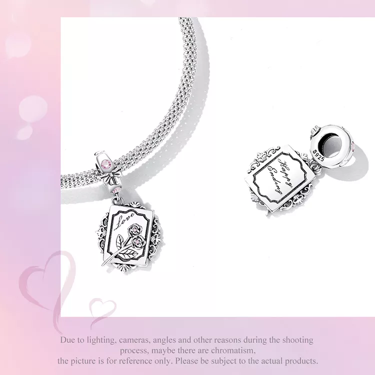(afbeelding voor) Pandora Style Rose Uitnodiging Hangende Bedel - SCC2262 - Bekijken 3