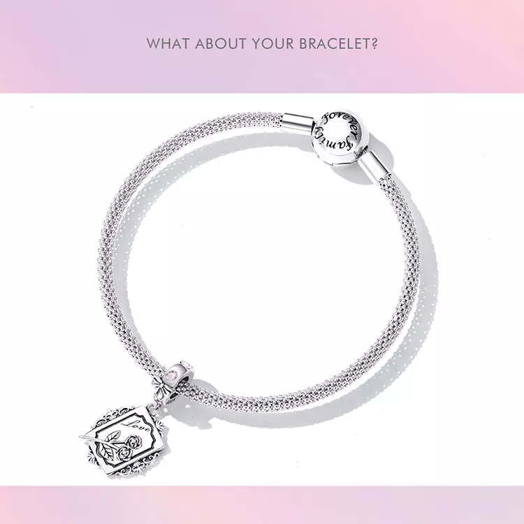(afbeelding voor) Pandora Style Rose Uitnodiging Hangende Bedel - SCC2262 - Bekijken 8