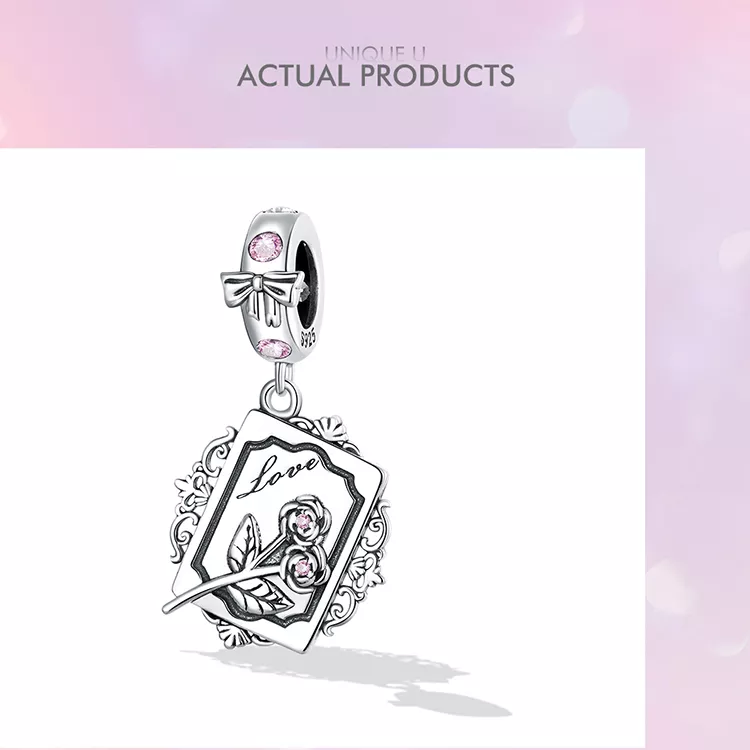 (afbeelding voor) Pandora Style Rose Uitnodiging Hangende Bedel - SCC2262 - Bekijken 9
